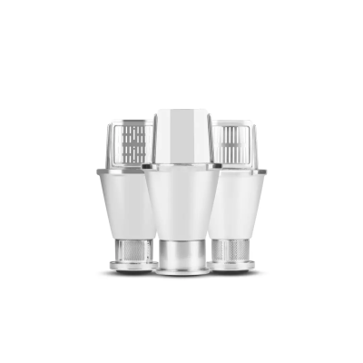 Filtros incluídos na Sana 929 (filtro grosso, fino e homogeneizador «gelados e manteigas»)