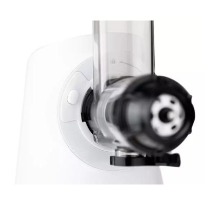 Pormenor da tampa de regulação de polpa da Sana 727 branca