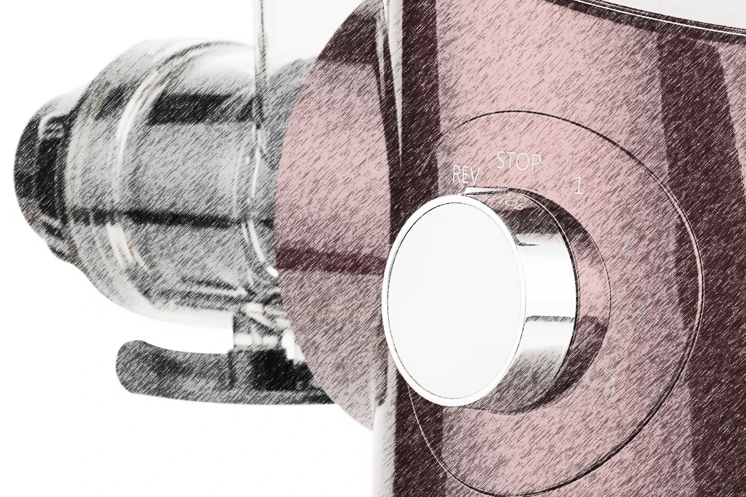 Pormenor do seletor de velocidades do Sana Supreme 727 a l&aacute;pis